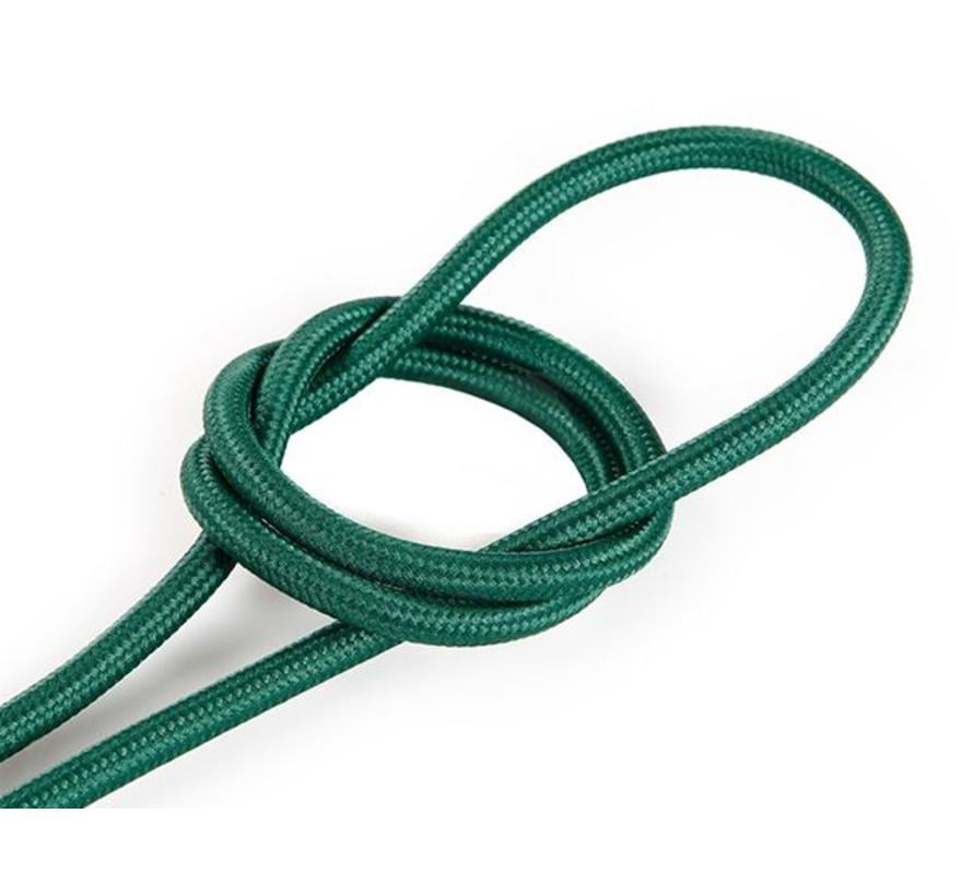 Dark Green Round Fabric Flex - Braided Cloth Cable Lighting Wire