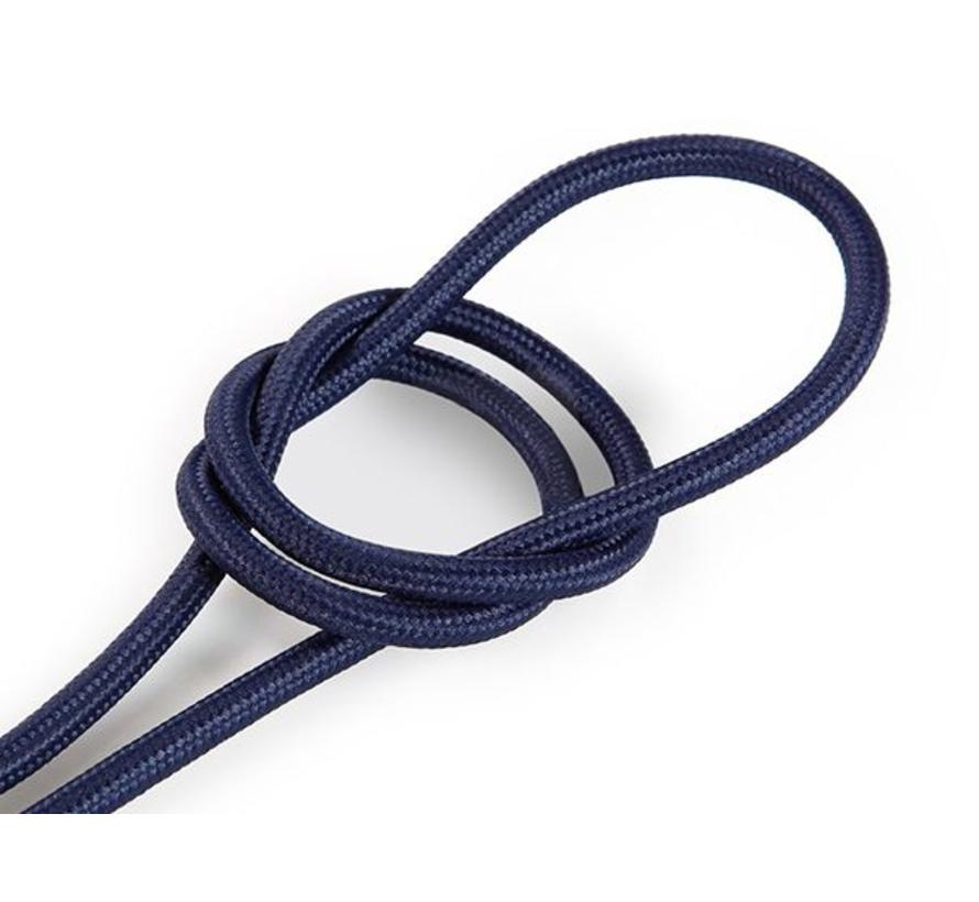 Fabric Cord Dark Blue - round, solid