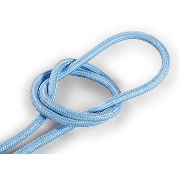 Kynda Light Fabric Cord Light Blue - round, solid