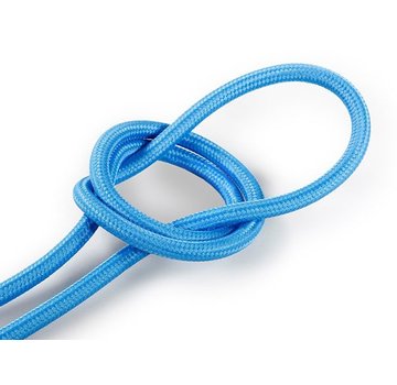 Kynda Light Fabric Cord Bright Blue - round, solid