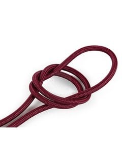 Kynda Light Fabric Cord Burgundy - round, solid