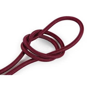 Kynda Light Fabric Cord Burgundy - round, solid