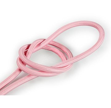 Kynda Light Fabric Cord Pale Pink - round, solid