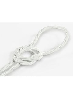 Kynda Light Fabric Cord White - twisted, solid