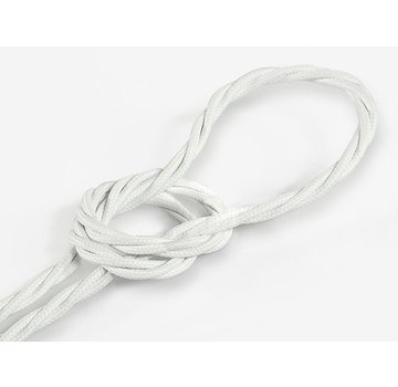 Kynda Light Fabric Cord White - twisted, solid