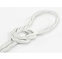 Fabric Cord White - twisted, solid