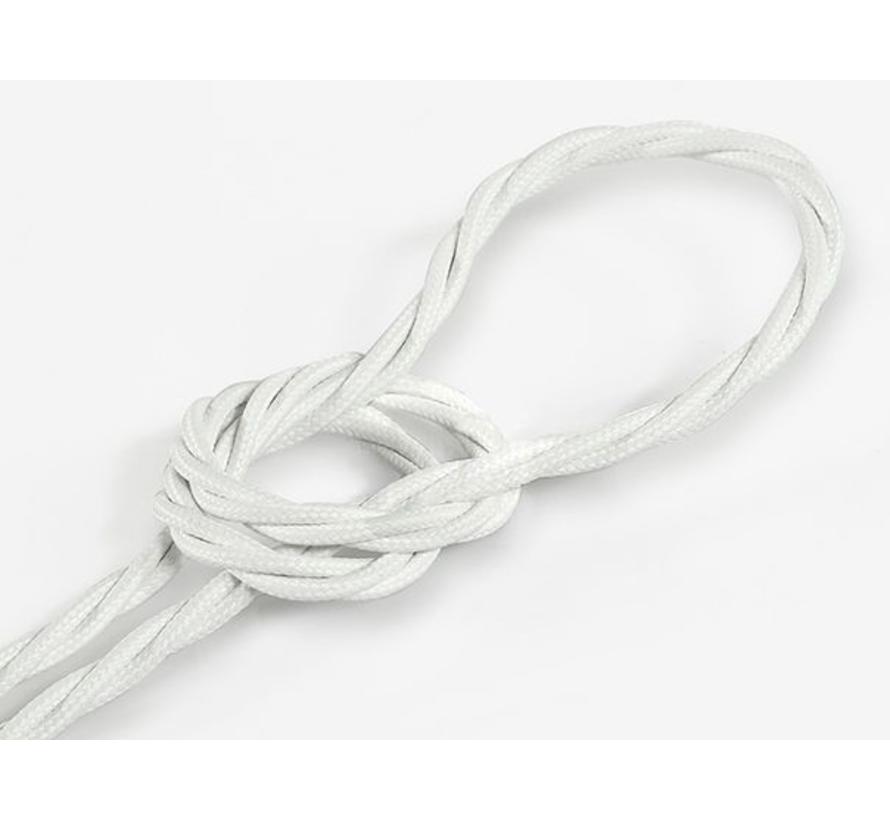 Fabric Cord White - twisted, solid - Kynda Light