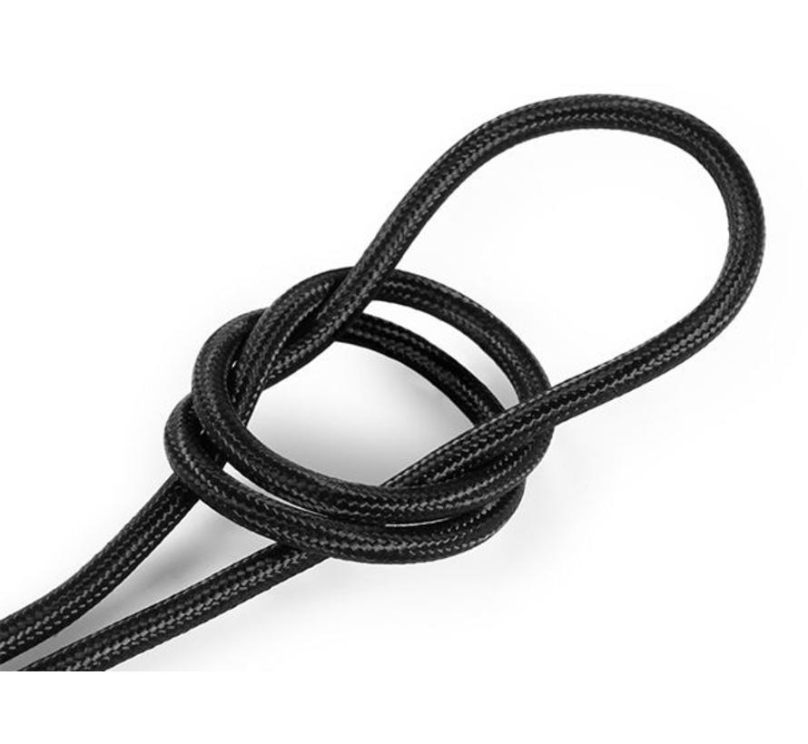 Fabric Cord Black - round, solid