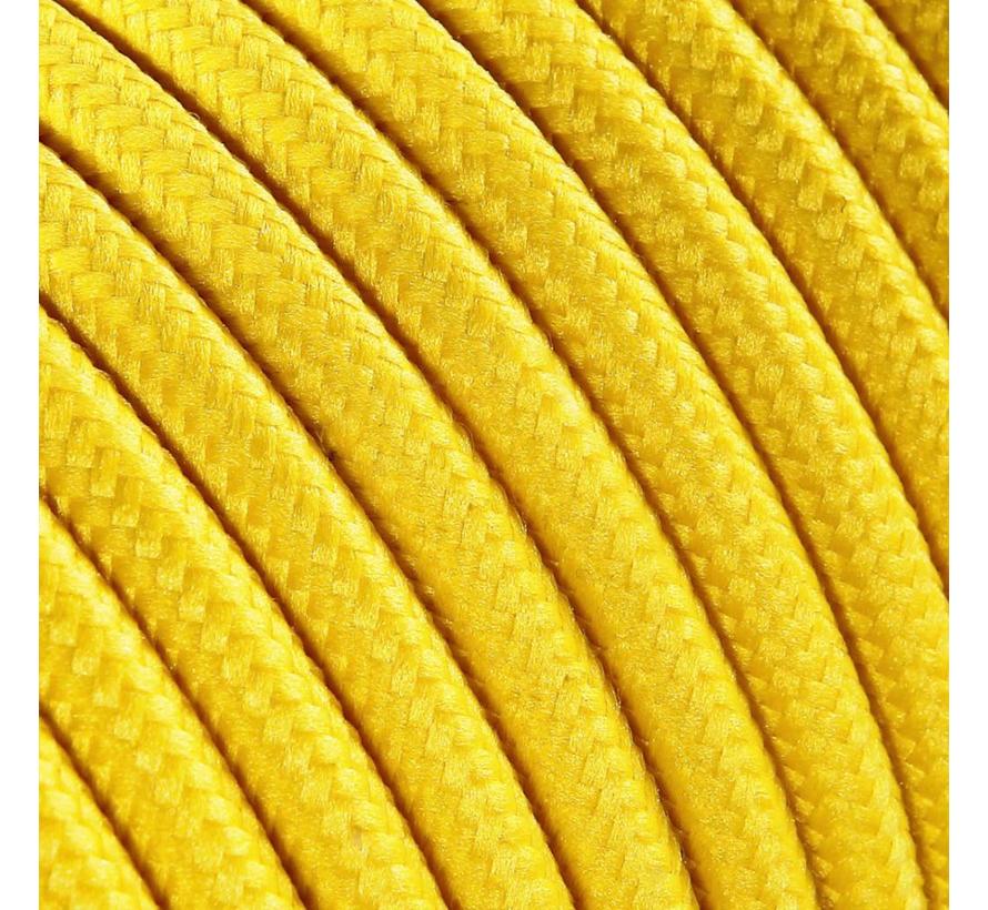 Textilkabel Gelb - rund, einfarbiger Stoff