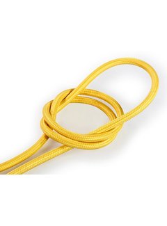 Kynda Light Fabric Cord Yellow - round, solid