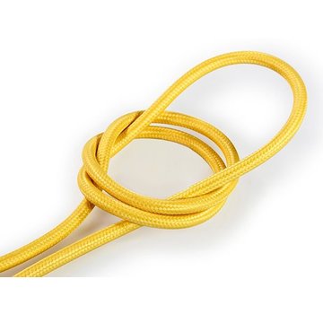 Kynda Light Fabric Cord Yellow - round, solid