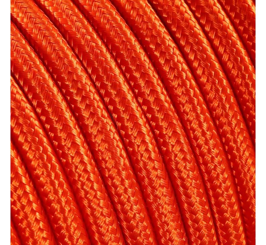 Strijkijzersnoer Oranje - rond, effen stof