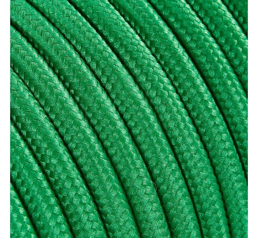 Textilkabel Grün - rund, einfarbiger Stoff