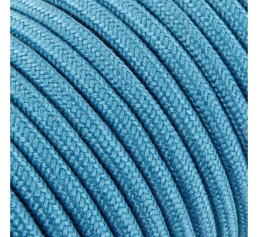 Fabric Cord Blue - round, linen