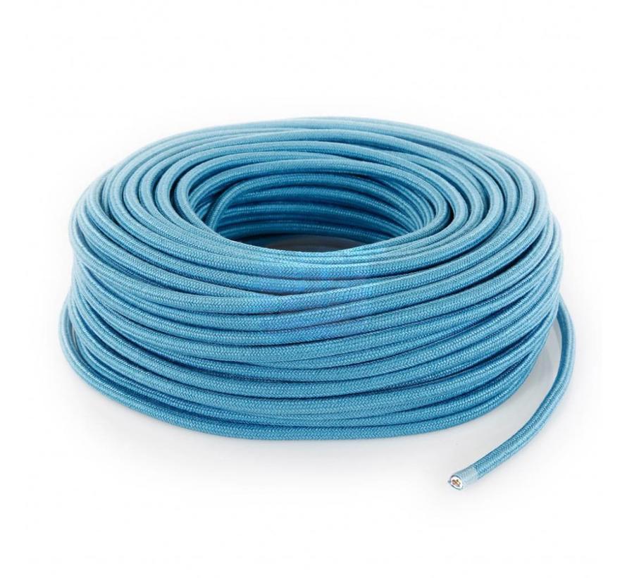 Fabric Cord Blue - round, linen