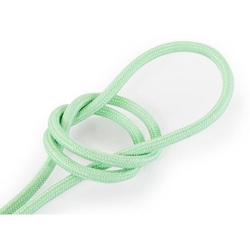 Kynda Light Fabric Cord Light Green - round, linen