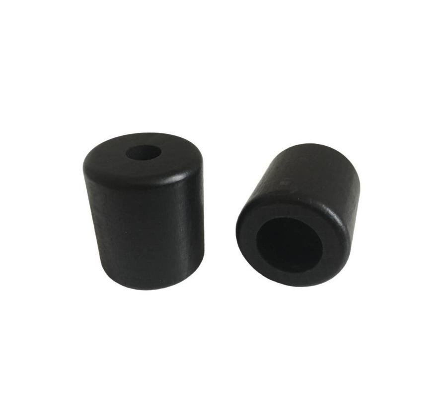 Pearl / Bead wood black | Cylinder, big