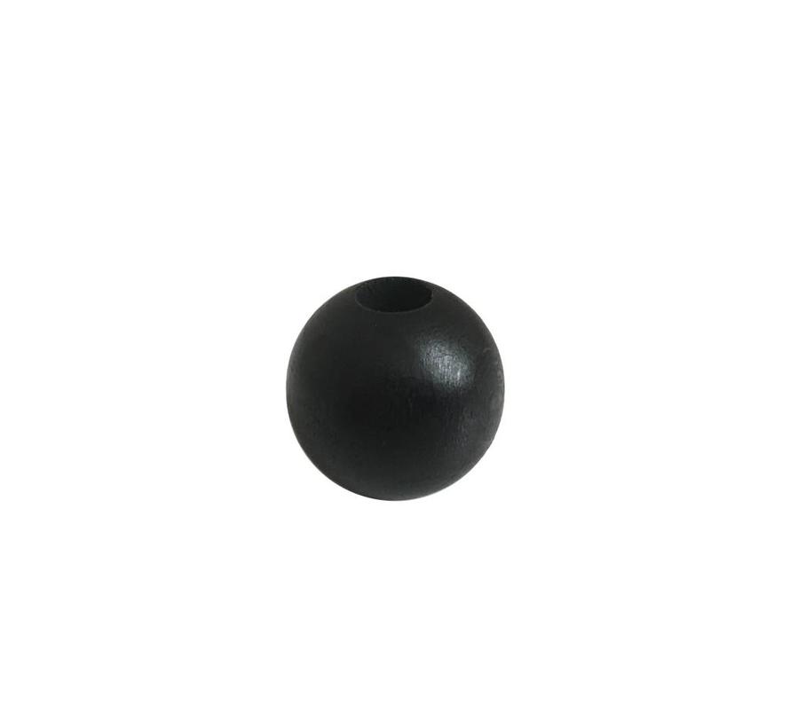 Pearl / Bead wood black | Sphere small, Ø25mm