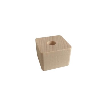 Kynda Light Pearl / Bead wood natural | Rectangle, small