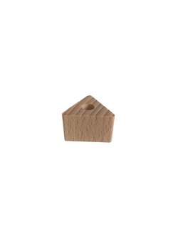 Kynda Light Pearl / Bead wood natural | Triangle, small