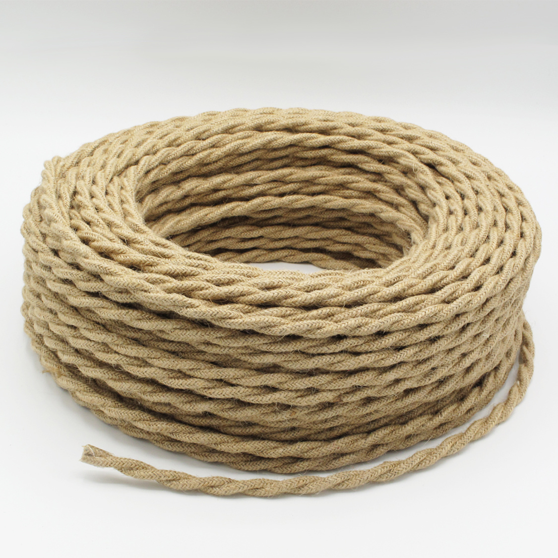 Kynda Light Fabric Cord Jute - round, twisted, raw yarn