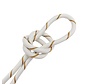 Fabric Cord White & Gold Striped - round