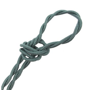 Kynda Light Fabric Cord Sage - twisted, linen