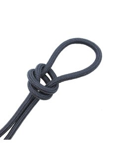 Kynda Light Fabric Cord Dark Grey Graphite - round, linen