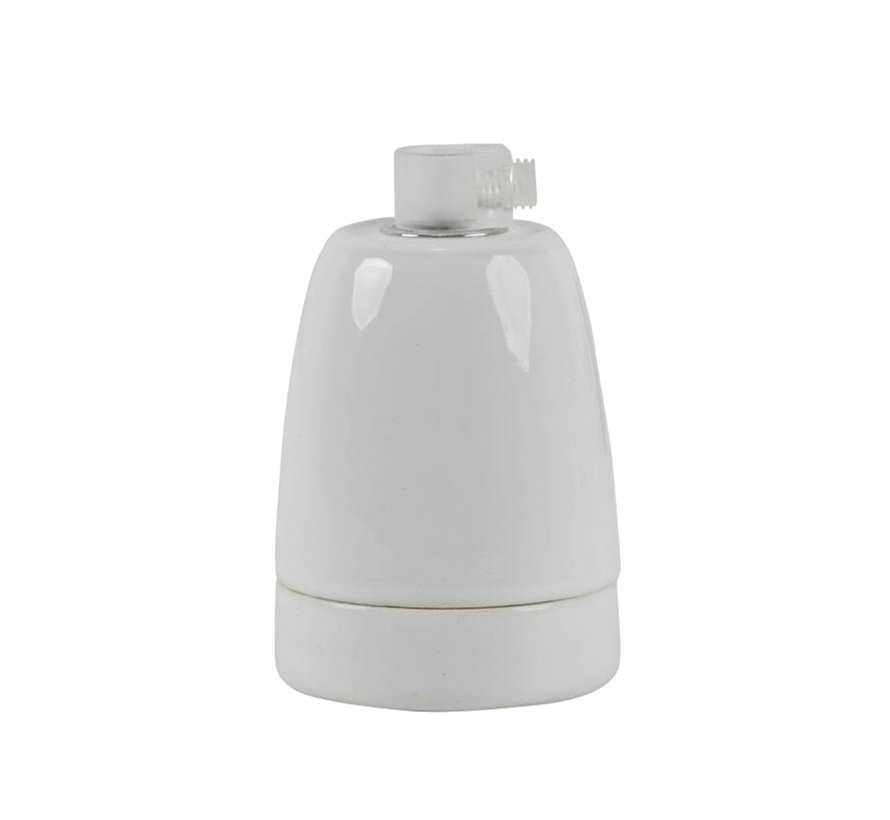 Porcelain Lamp Holder 'Loki' white E27
