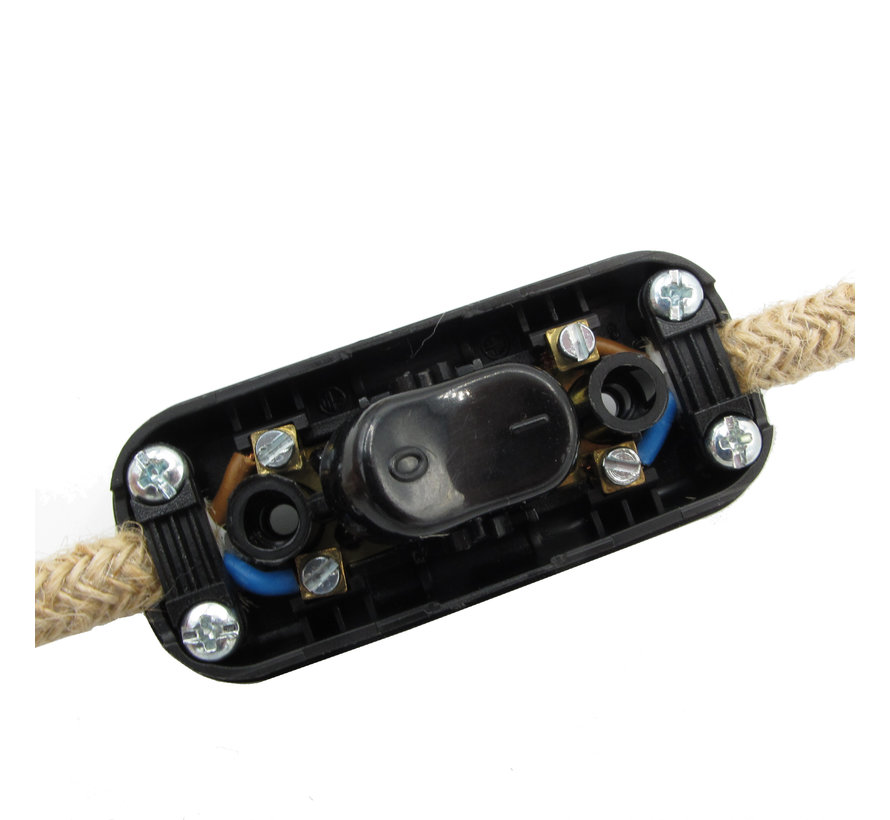 Cord switch Gold (2-pole - with extra Terminal block for earth wire)