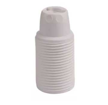 Kynda Light Plastic Lamp Holder External Threaded - White (E14)