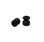 Porcelain insulator - Black - Ø 18 mm for wall wiring with twisted cord