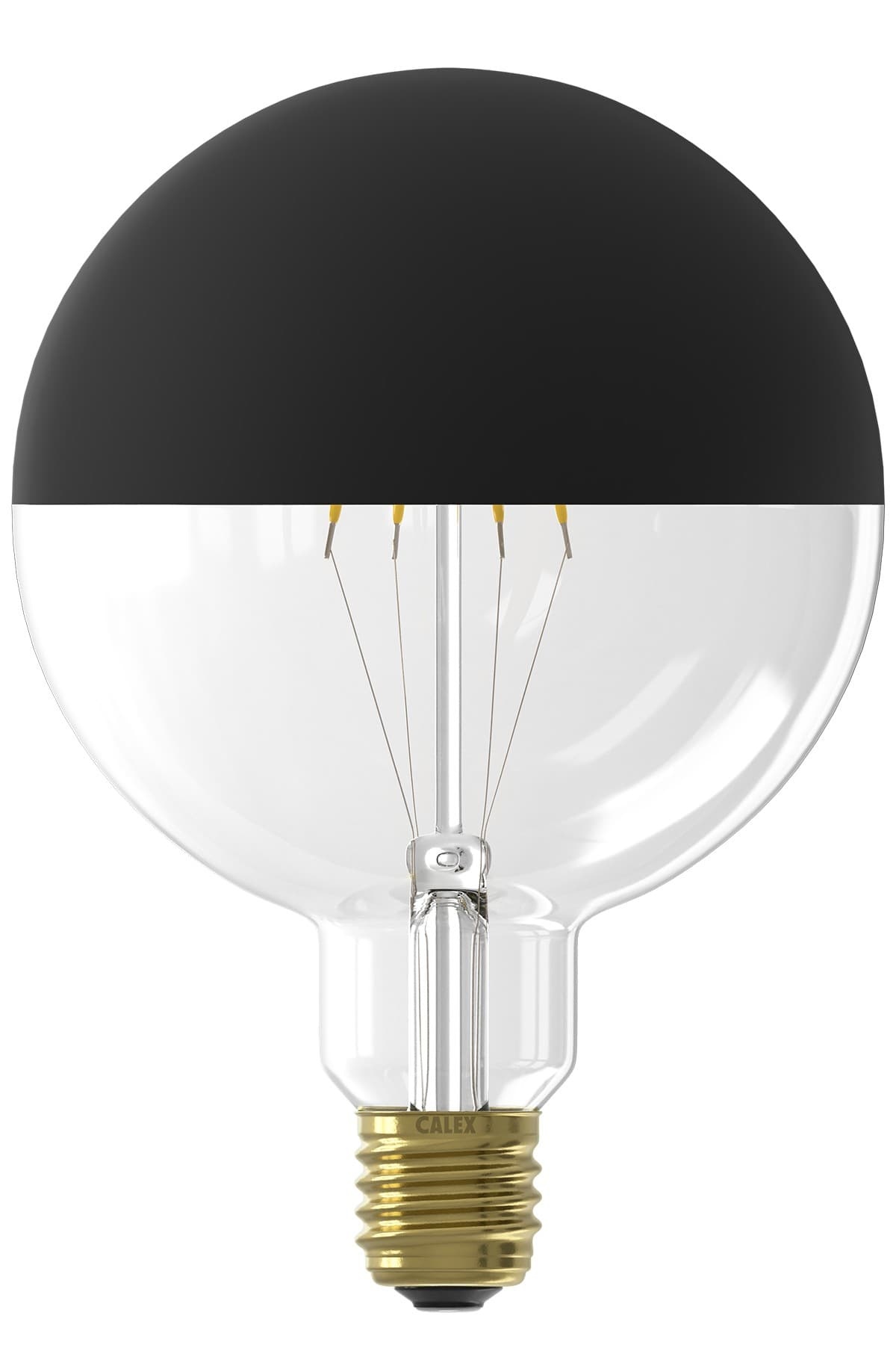 Arthur Giet Meditatief LED lamp volglas Filament Kopspiegel G125 Globelamp Zwart E27 - Kynda Light