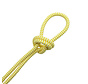 Fabric Cord White & Yellow - round - zigzag pattern