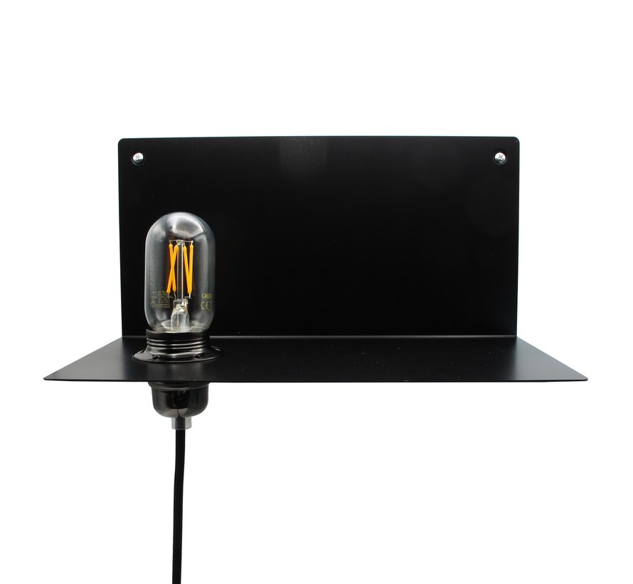 Wall Lamp / Wall shelf Metal 'Bjorn' | Black XL