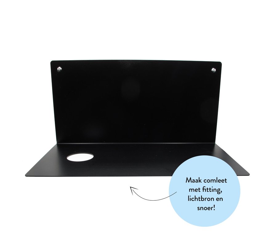 Wall Lamp / Wall shelf Metal 'Bjorn' | Black XL