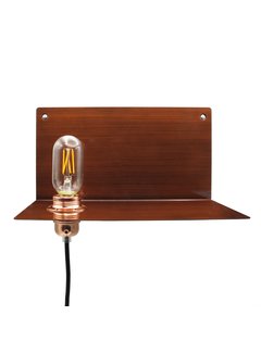 Kynda Light Wall Lamp / Wall Shelf Metal 'Bjorn' | Dark Bronze XL