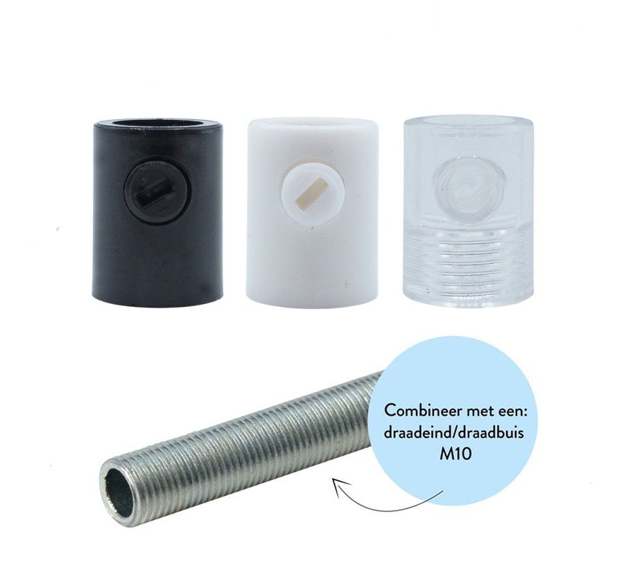 Strain Relief (internal thread) - M10x1 - White (glossy)