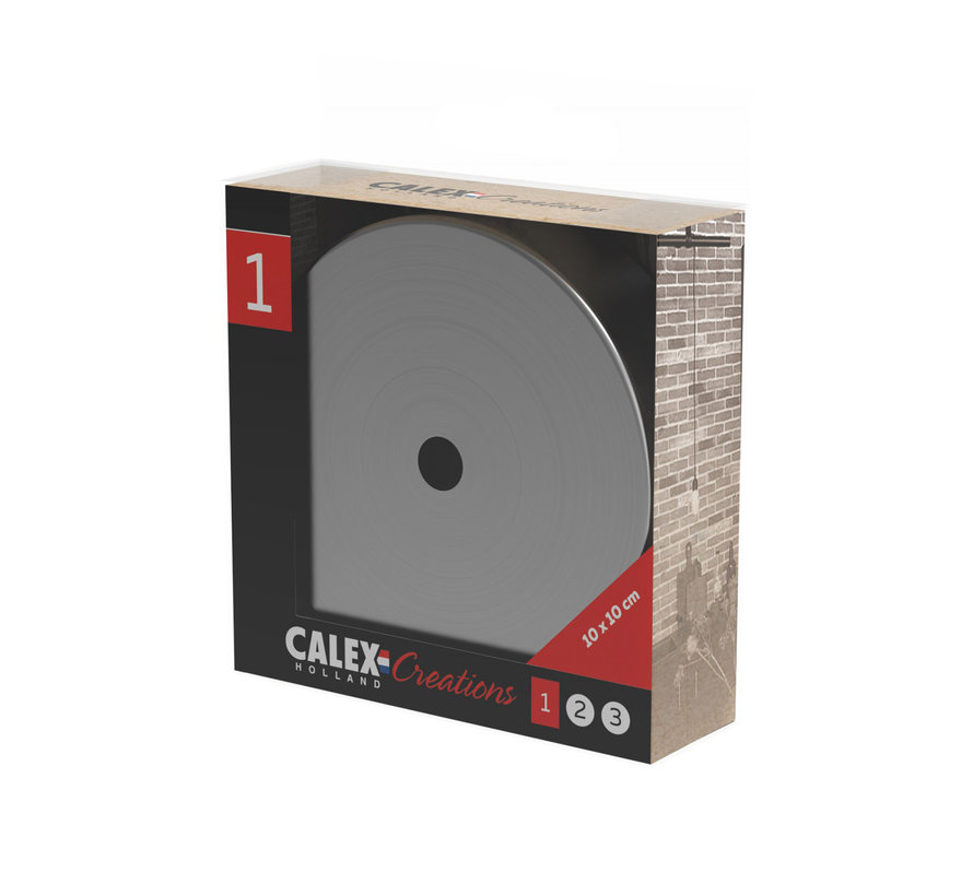 Calex Plafondkap geschikt voor 1 snoer (1 gats) | Nikkel / Chroom (mat)