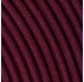 Kynda Light Textilkabel Aubergine - rund, leinen