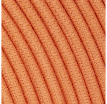Kynda Light Fabric Cord Coral - round, linen