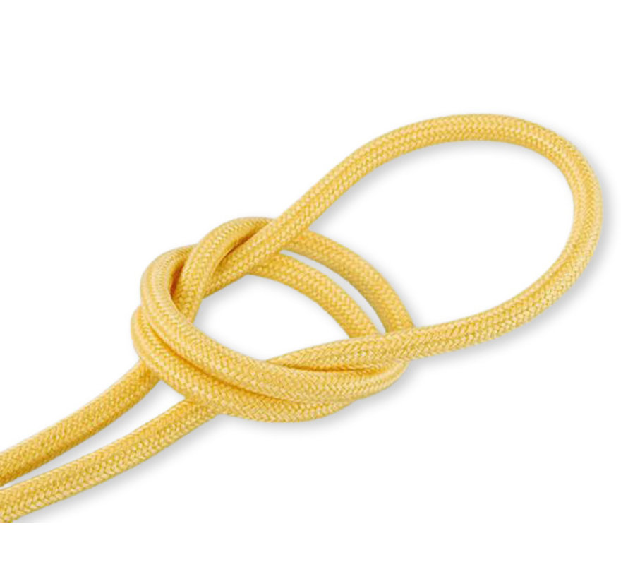 Fabric Cord Yellow - round, linen