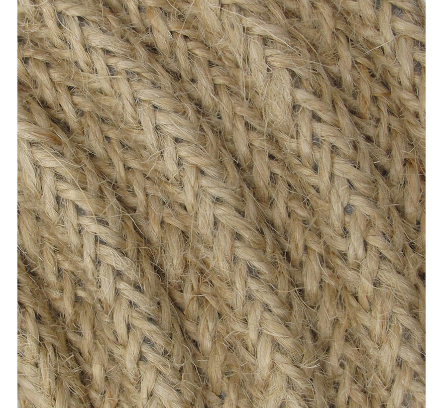 Fabric Cord Jute - Raw Yarn - Braided  | 2-polig