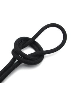 Kynda Light Fabric Cord Black - round, linen