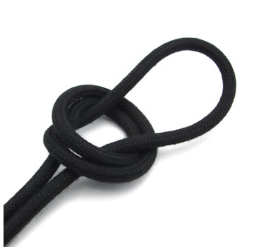 Kynda Light Fabric Cord Black - round, linen