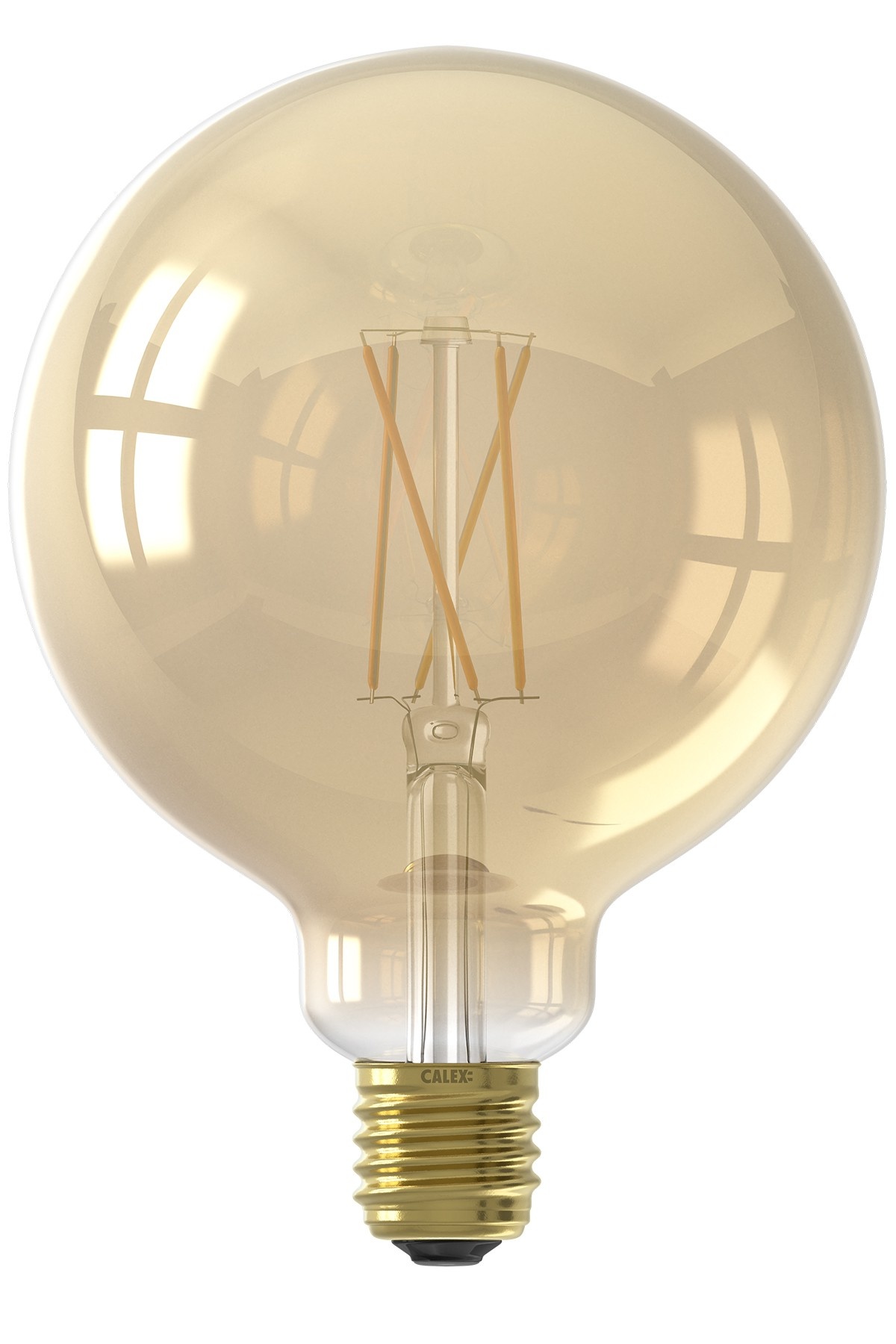 Calex LED filament lamp - G125 Globe - E27/7W Goud - Light