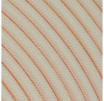 Kynda Light Fabric Cord Salmon Pink - round, linen