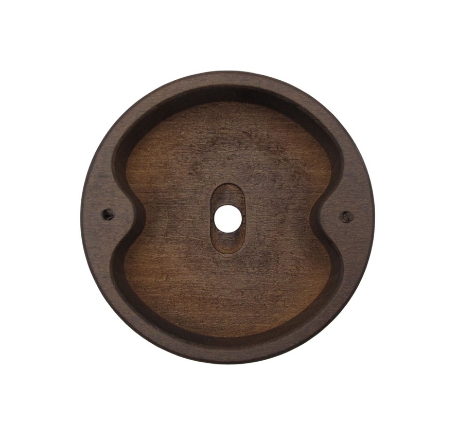 Wooden Ceiling Rose 'Woody Dark' Round - 1 cord - Ø95mm