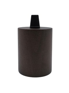 Kynda Light Wooden Lamp Holder 'Woody Dark' Cylinder