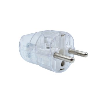 Kynda Light Plug round (grounded + pin ground) | Transparent